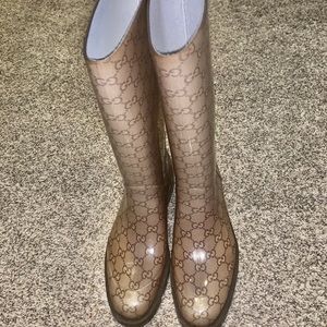 Gucci 'Edimburg GG' Rain Boots in box